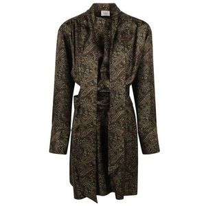 Saint Laurent Silk Paisley Sweater With Belted Waist - NWT
